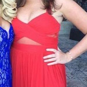 Stunning red illusion dress